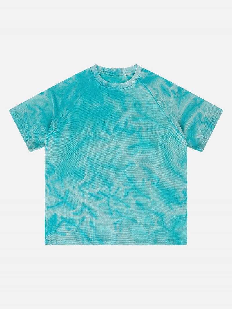 Foncé  T Shirts Aelfric Eden D'eau Ripples Print Tee Bleu - JIY-8017808